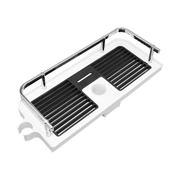 INF Brusehylde ABS 32x12 cm Sort/Hvid