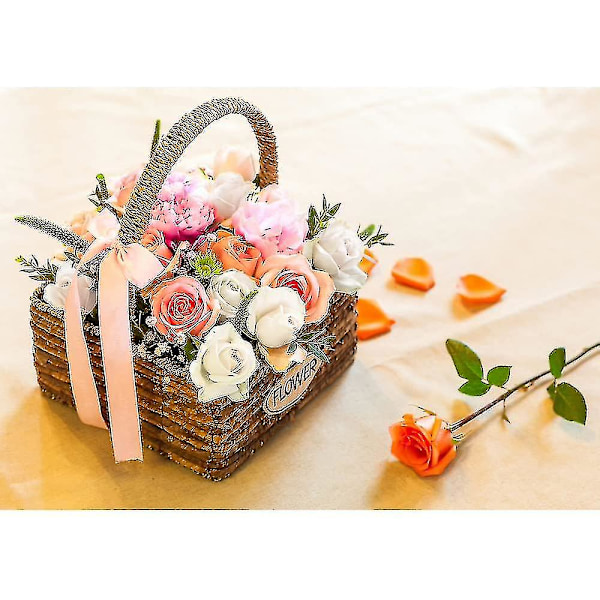 Kunstige roser blomster 20 stk Levende simulering roser, elegant hvit kunstige blomster - Aespa5.29