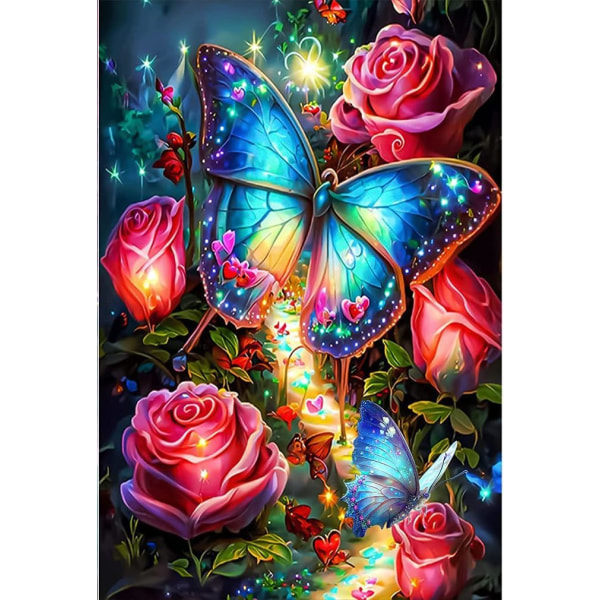 REMAKE Diamond painting for adults-5D butterfly diamond A