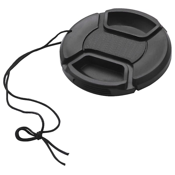 58mm Lens Cap With Lens Cap Leash Hole Bundle For Dslr Cameras For (58mm)- 4 Pack