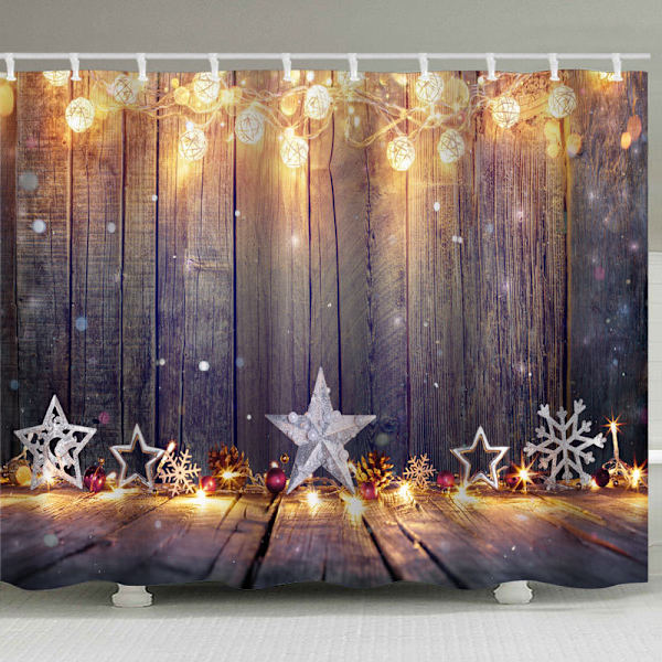 Julebrusbadforhæng, 180 x 200 cm (23) - Polyester badeforhæng