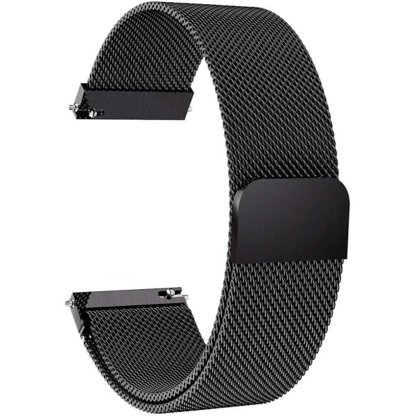 Garmin Forerunner 645 / 245 Milanese Urremærke i Rustfrit Stål - Sort Sort