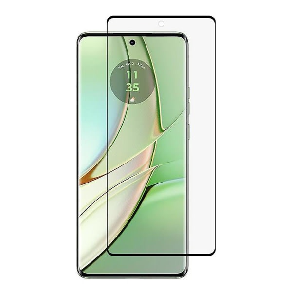 LEAX För Motorola Edge 40 5G sidlim helskärmsskydd 3D krökt härdat glas HD klar telefonskärm