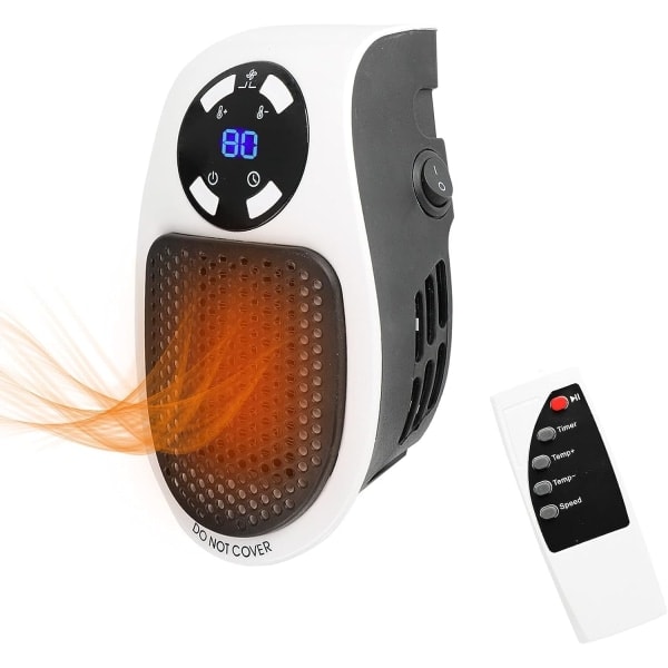 PTC-pluggbar värmare 500W, Mini Bärbar Fläktvärmare Keramisk Värmare