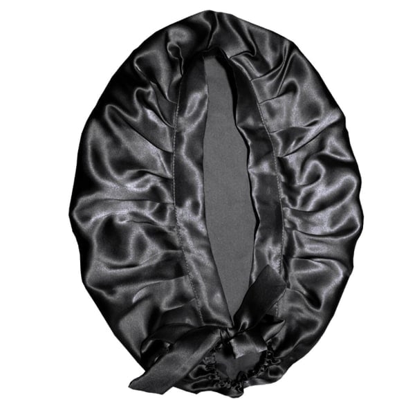 REMAKE Unikuivi Silkki Unihattu - Suojaa hiukset nukkuessasi musta