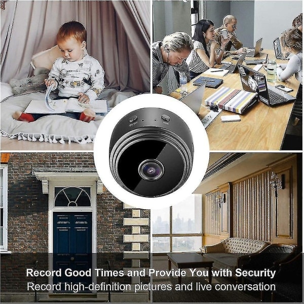 REMAKE 3-pack Mini Wifi-kameror, Trådlösa kameror med ljud och videoströmning, HD 1080p Hem