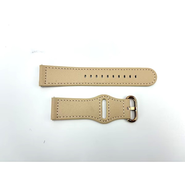 Elfenbensvitt läderarmband - 22mm