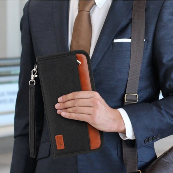 RFID Pass- og Reisedokument Organiserer Svart