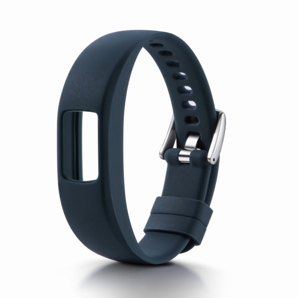 Silikonarmbånd for Garmin VivoFit 4, 23 cm - Mørk Blå Blå