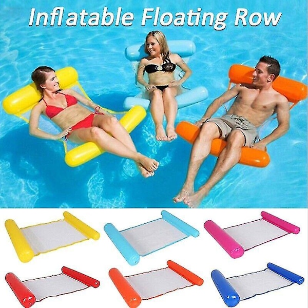Uppblåsbar flytande vattenhängmatta pool lounge säng simstol vatten soffa säng