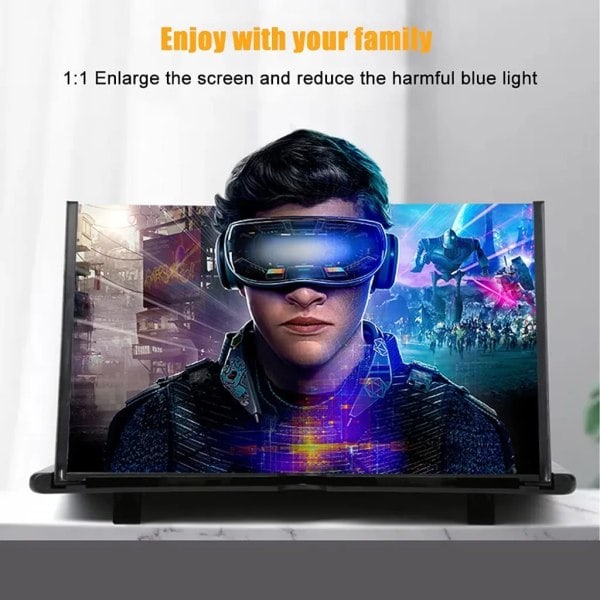 REMAKE 16'' Näytön Suurennuslasi, 3D Puhelimen Näytön Suurennuslasi, Mobiilipuhelimen Näytön Suurennuslasi Kaikille Älypuhelimille