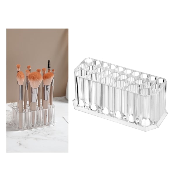 Makeup brush holder and Lip Liner Organizer Transparent