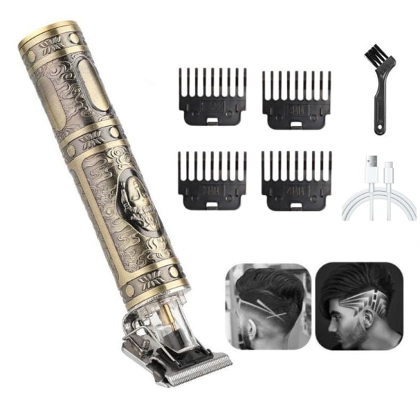 Hair clipper with accessories rechargeable Gold