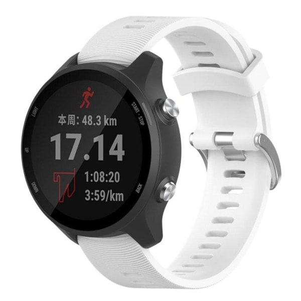 Garmin Forerunner 245 Silikonklokkearmbånd - Hvit Hvit