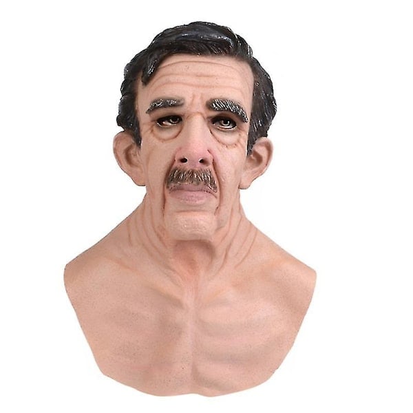 Halloween Old Man Cosplay Mask Latex Rubber Xmas Costume Masks Props Adult One Size One Size