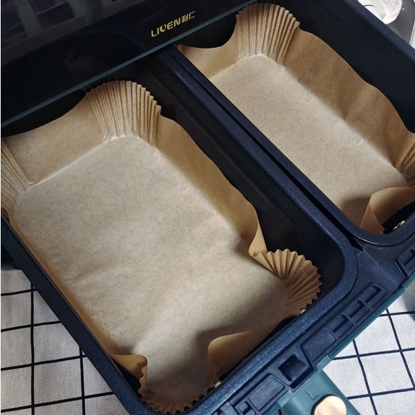 Engångsluftfritöspapper 50-pack Ljusbrun 22x14 cm