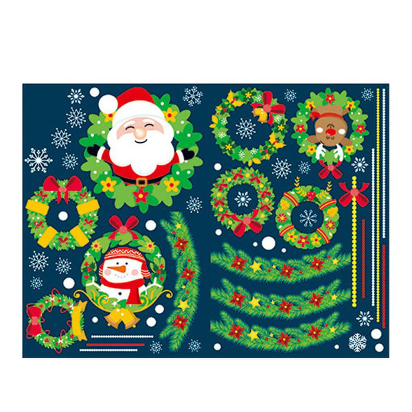 Julepynt for vegg, vindu, Santa Claus-veggdekorasjon, nyttårsjuledekorasjon for hjemmet, desember