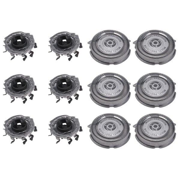 REMAKE Pakk SH50 Erstatningshoder for Series 5000 Barbermaskiner, S5000 S5420 S5380 S5351 MultiPrecision Blader [DB] Sølv