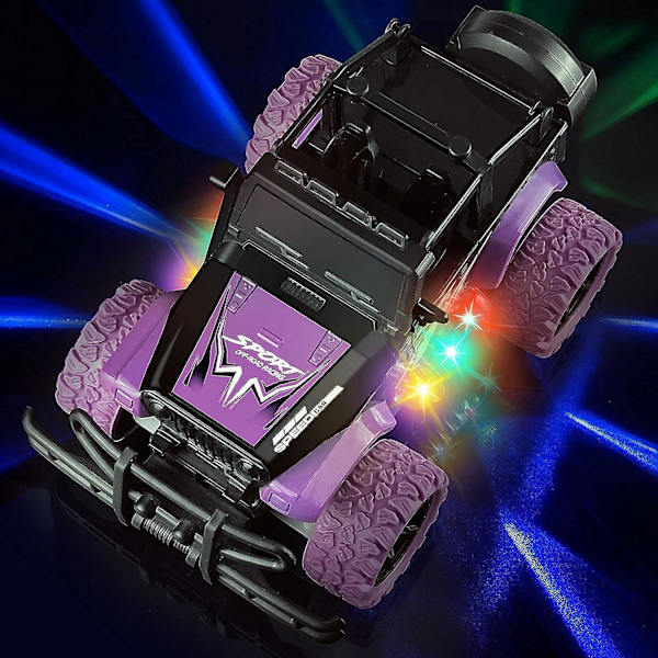 Radiostyrd Bil, Radiostyrd Lastbil Rc Bilar För Pojkar Flickor 3 4 5 6 År Gåvor, 1:20 Skala Offroad Lastbilar - Bästa Rc Leksaker (#lila) (FMY)