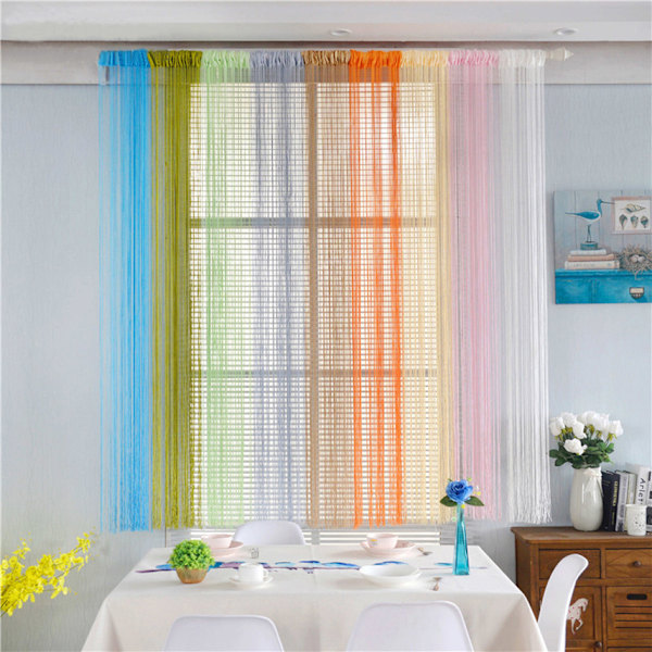 Frynsegardin draperi 100x200 cm 1 par
