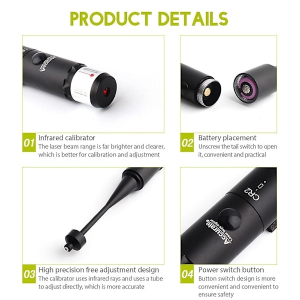 REMAKE Bore Sighter Kit med Bæretaske Justerbar Universal Jagtværktøj Letvægts Holdbar Boresight