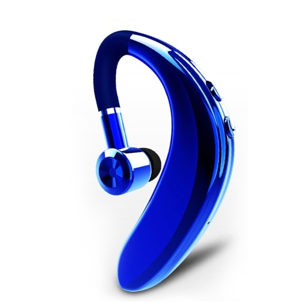 Trådlösa Bluetooth-hörlurar med öronkrok, enkel design, lång batteritid, blå