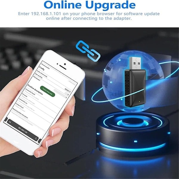 REMAKE 2-in-1 Android Auto Langaton Adapteri & Langaton CarPlay Adapteri Plug&Play Auton Dongle Muuttaa Johdollisen Langattomaksi Carplayksi