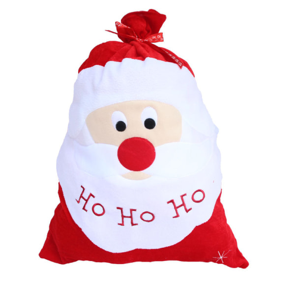 Santa decorated gift bag