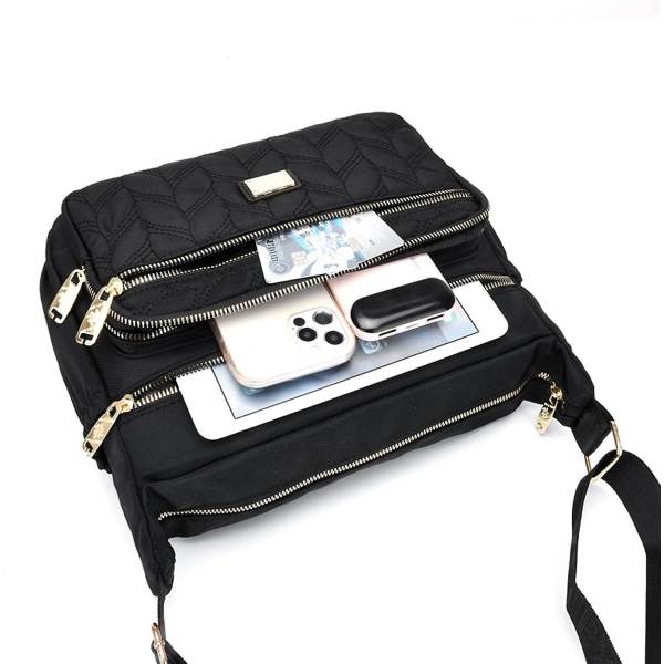 REMAKE Stor Axelväska Kvinnor Axelväska Handväskor Messenger Bag Många Fack Axelväska Plånbok Sidväska Satchel För Resor Lila