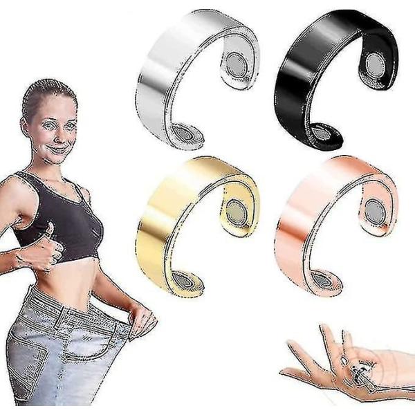 Lymfedreneringsring 4-pakke Farsdaggaver Lymfedrenerings terapeutisk magnetisk ring