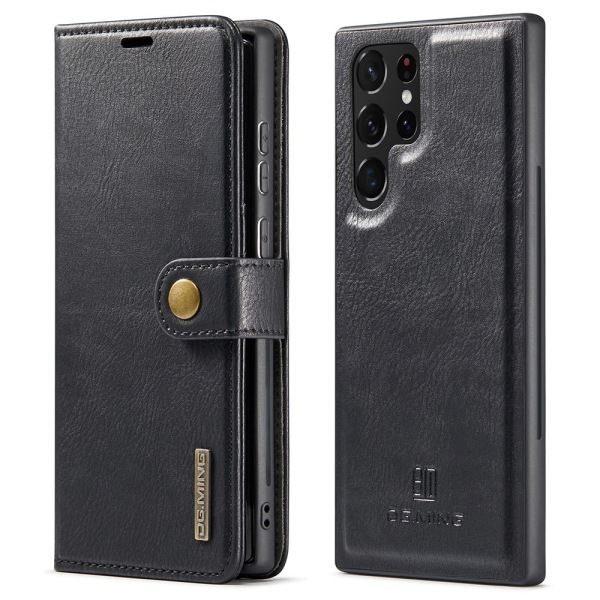 DG.MING 2-i-1 Magnet Lommebok Samsung Galaxy S22 Ultra Svart