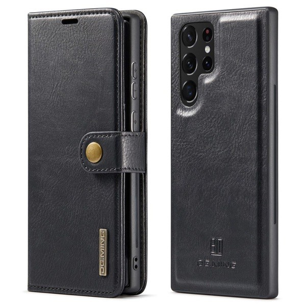 DG.MING 2-in-1 Magneettilompakko Samsung Galaxy S22 Ultra Musta