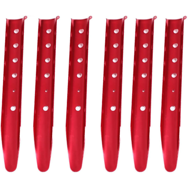 1pc 6X Snow and Sand Tent Pegs - Lightweight for Camping, Hiking and Backpacking (Red)