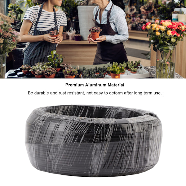 Bonsai Aluminiumtråd Svart Trädgårdsskötsel Rostbeständig Stabil Bonsai Formgivningstråd 3,5 mm