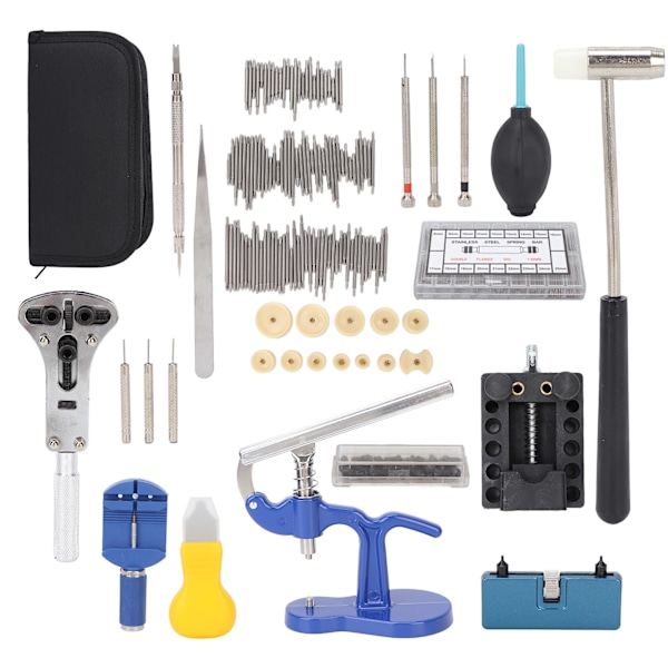 Complete Watch Repairing Kit Watch Case Opener Watch Battery Replacement Tool Kit with Carrying Case