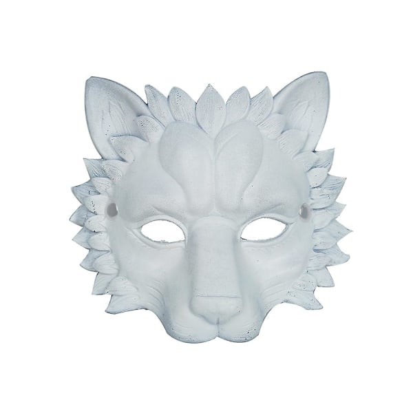 Lejonmask Halv Ansikte Dekorativa Tillbehör Hållbar 3D För Halloween Maskerad PU Skum Lejonmask Vuxen Maskeradfest Tillbehör PUM20005-1
