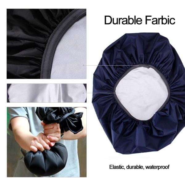 Reppuun tarkoitettu sadepeite Musta XL/60-70 l