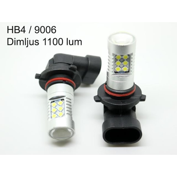 Tågelygter Hb4 9006 Led pærer 6000K 1100 lumen 12v