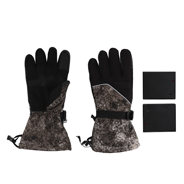 1 par värmda handskar DC-anslutning batteridriven pekskärm 3 justerbar temperatur elektriska handskar för skidåkning cykling