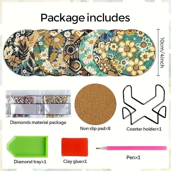 REMAKE Diamantmålning Mattor med Fästen, DIY Diamantmålning Mattor Set, Lämplig för Nybörjare Konst och Hantverk Material