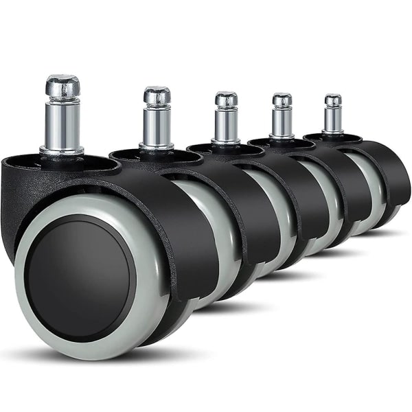 Pakke med kontorstolhjul 11 mm / 22 mm erstatning for harde gulv for spillstoler, dreiestoler, Pr