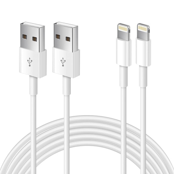 REMAKE 2-pack kompatibel med Apple iPhone laddningskabel 1m, Apple Lightning till USB-kabel 1 meter Snabbladdning Apple Telefon långa kablar