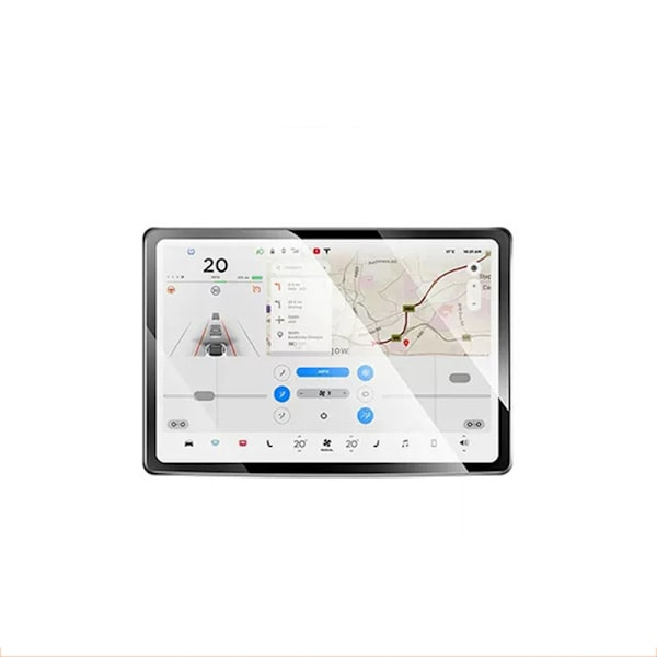 Herdet glass skjermbeskytter for Tesla Model 3/Y støvtett matt versjon