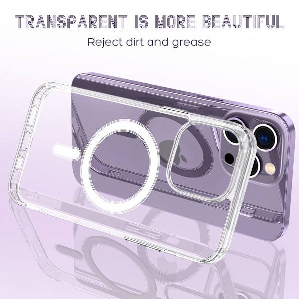 iPhone 14 Pro Max Silikone Cover - Magsafe Transparent