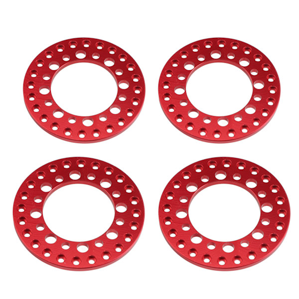 4 st 1,9 tum Hjul Yttre Beadlock Ring Aluminium Legering Återanvändbara RC Tillbehör för Traxxas 1/10 RC Bil Röd