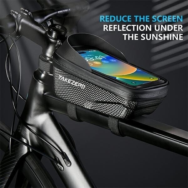 TAKEZERO A2 cykeltaske/holder, stelpose, sort/sort