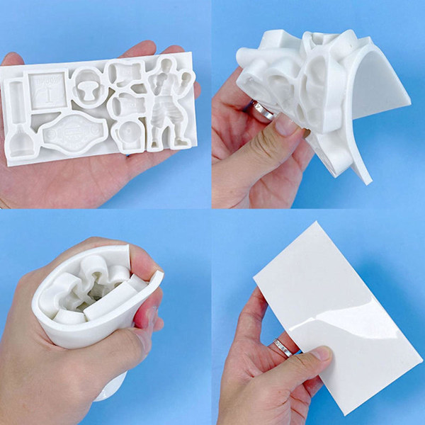 Kreativ Bokser Formet Fondant Kage Silikonform Bageri Choco
