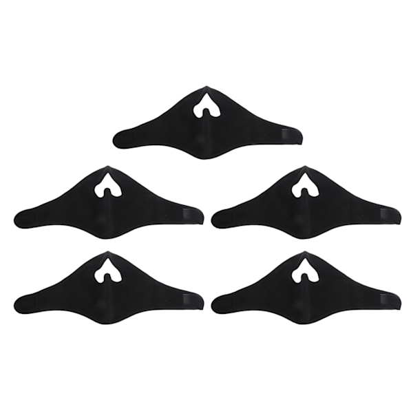 5pcs Winter Thermal Face Cover for Men Women Windproof Breathable Cold Weather Face Cover for Cycling Outdoor Work Black