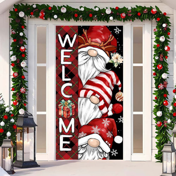 Juldörrram God Jul Grinchmas Font Veranda Skylt Vinter Nyår Jul Jul Hemfest Dekorationer och Tillbehör