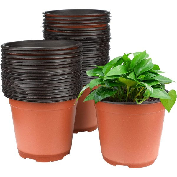 50 Plastikpotter 15cm Frøplantepotter Perfekte Frøplantepotter til